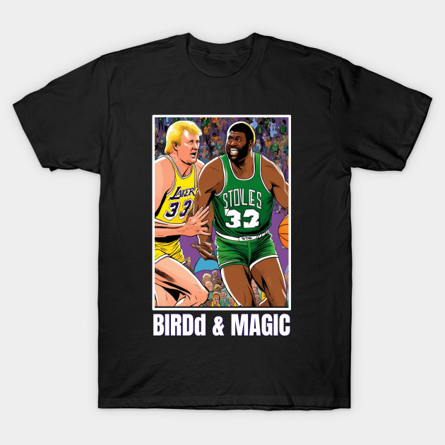 Larry Bird and Magic Johnson victor illustration design by Nasromaystro